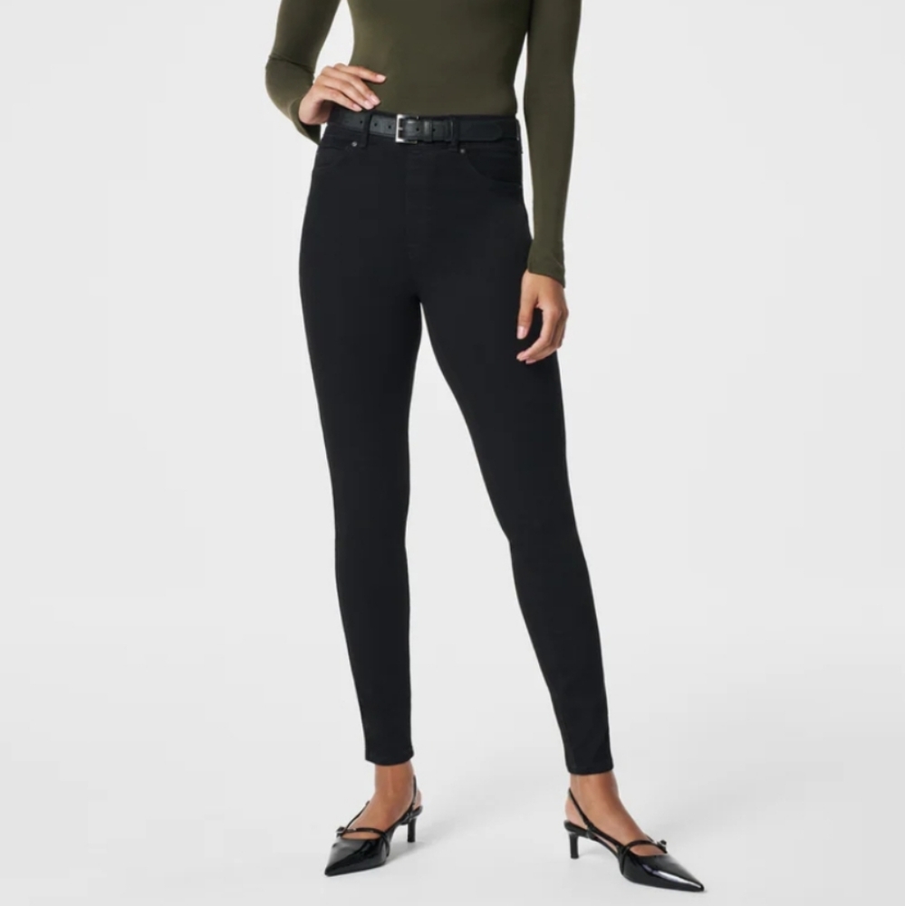 Spanx Ankle Skinny Jeans Size Medium Black